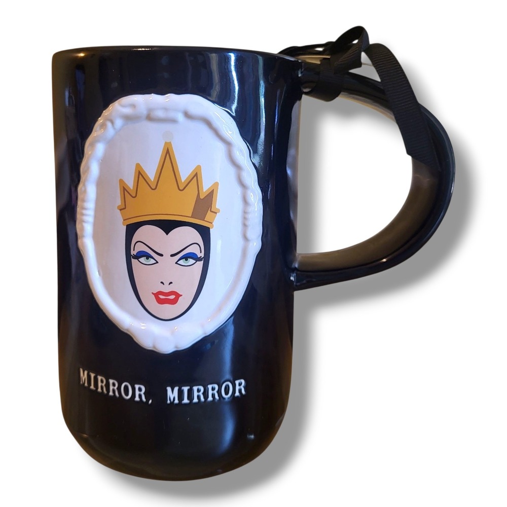 Rae Dunn Disney Villians Evil Queen "Mirror Mirror" Ceramic XL Mug NEW